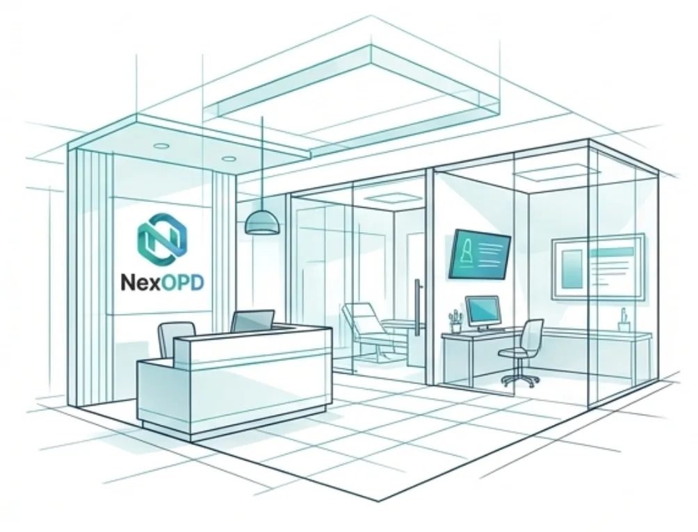 NexOPD clinic management software dashboard for Indian doctors
